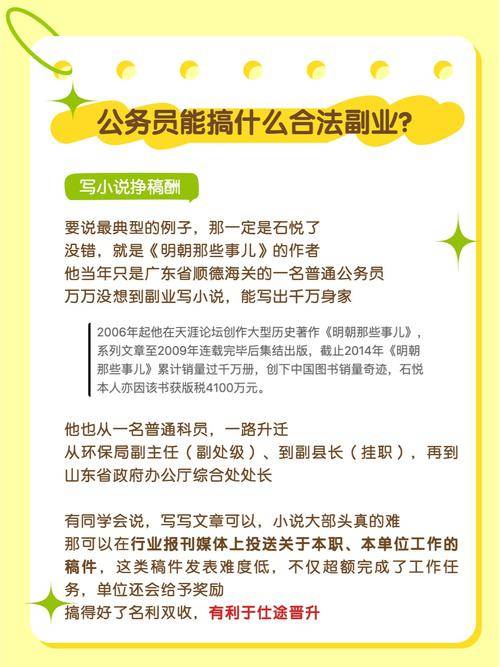 公务员副业规定_公务员业余赚钱_公务员合规兼职指南