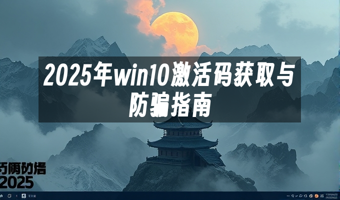 win10安装激活码_2025年win10密钥获取与激活指南_win10激活码合法获取指南