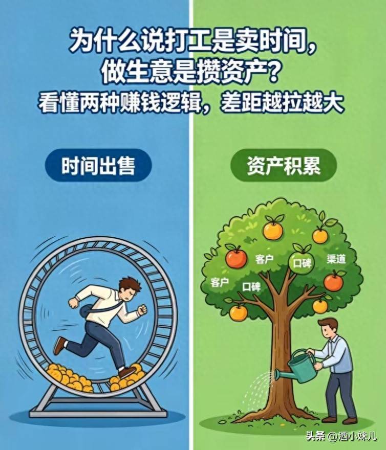 怎样做生意才可以赚钱_打工与创业核心区别_职场卖时间与资产积累